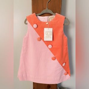 NWT The Beaufort Bonnet Company Corduroy Blake Button Dress - 2T